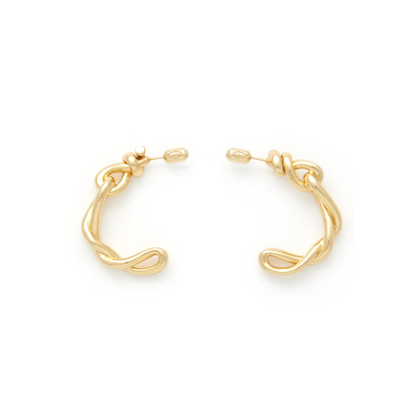 Egyptian Knot Hoops - 18kt Gold-Plated