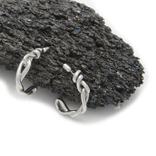 Load image into Gallery viewer, Copy of Egyptian Knot Hoops - Silver-Plated
