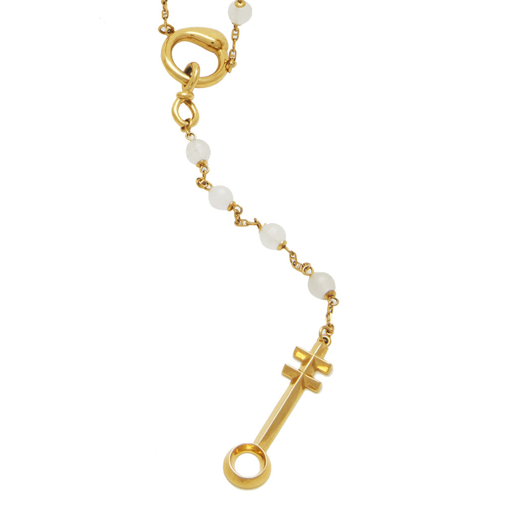 Egyptian Rosary Necklace - 18kt Gold-Plated Sterling Silver