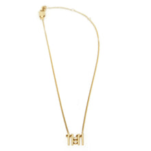 Load image into Gallery viewer, 11:11 White Diamond Pendant - 18kt recycled gold
