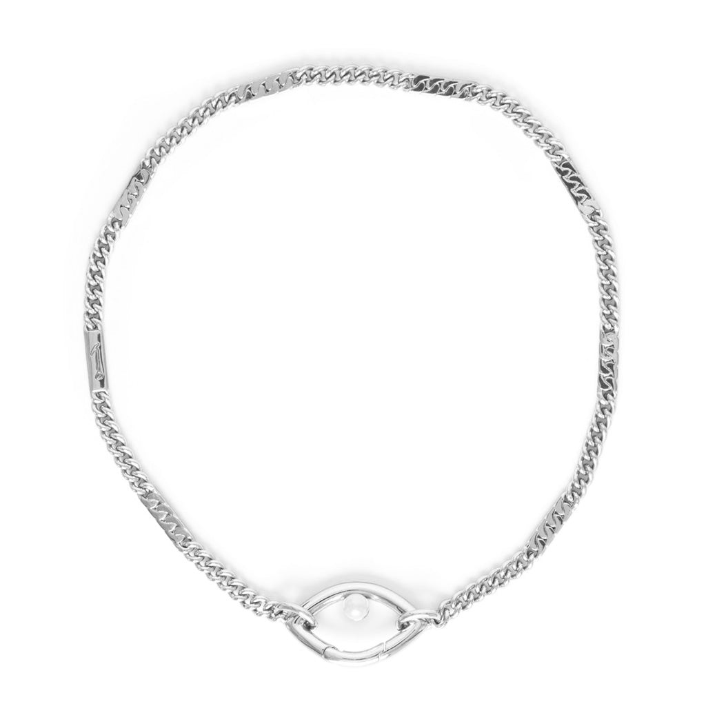 Eye Opener Chain Necklace-silver