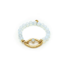 Load image into Gallery viewer, Eye Opener Opalite Bracelet- 18kt gold plated
