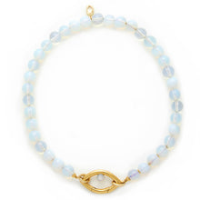 Load image into Gallery viewer, Eye Opener Opalite Necklace-18kt gold plated
