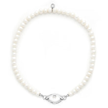 Load image into Gallery viewer, Eye Opener Pearl Necklace - silver
