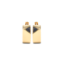 Load image into Gallery viewer, Jewel Beneath Signet Earring Pair - Black Onyx, 24ct Gold-Plated Sterling Silver
