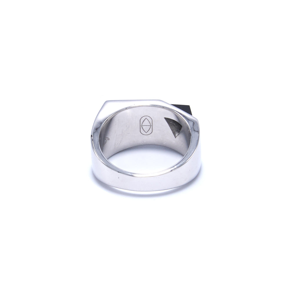 Jewel Beneath Signet Ring - Black Onyx, Sterling Silver