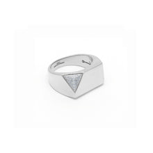 Load image into Gallery viewer, Jewel Beneath White Diamond Signet Ring - 18kt recycled white gold - made to order
